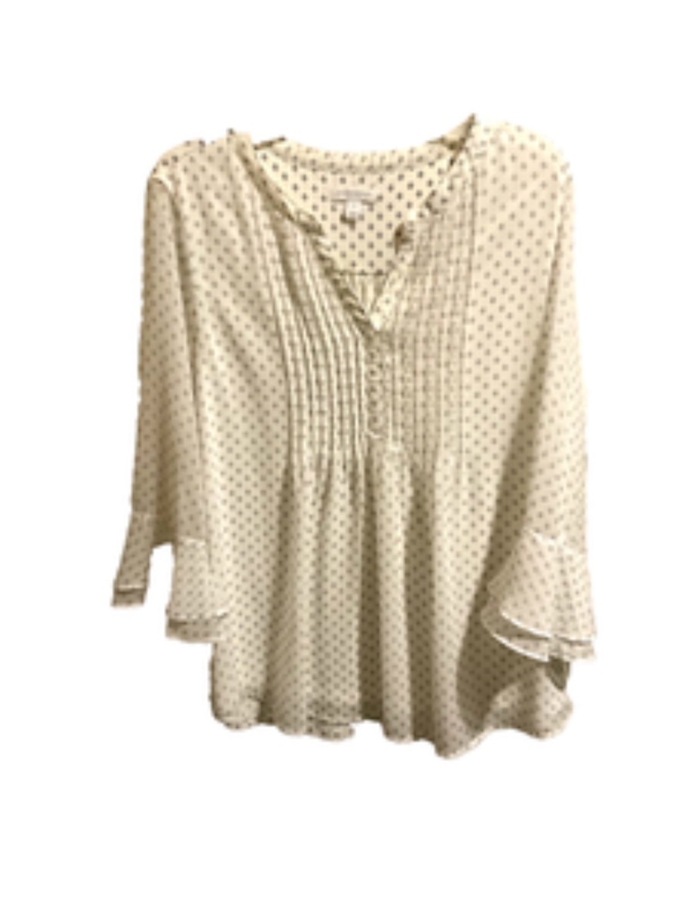 Woman’s Plus Size 2X Knit Blouse Ruffled Long Sleeves